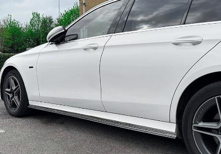 ลิ้นข้าง E-Class W213 กันชน AMG ดำเงา