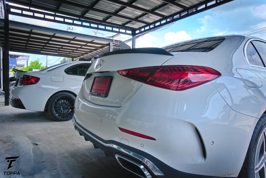 สปอยเลอร์ C-Class W206 ทรง C63s สีดำเงา