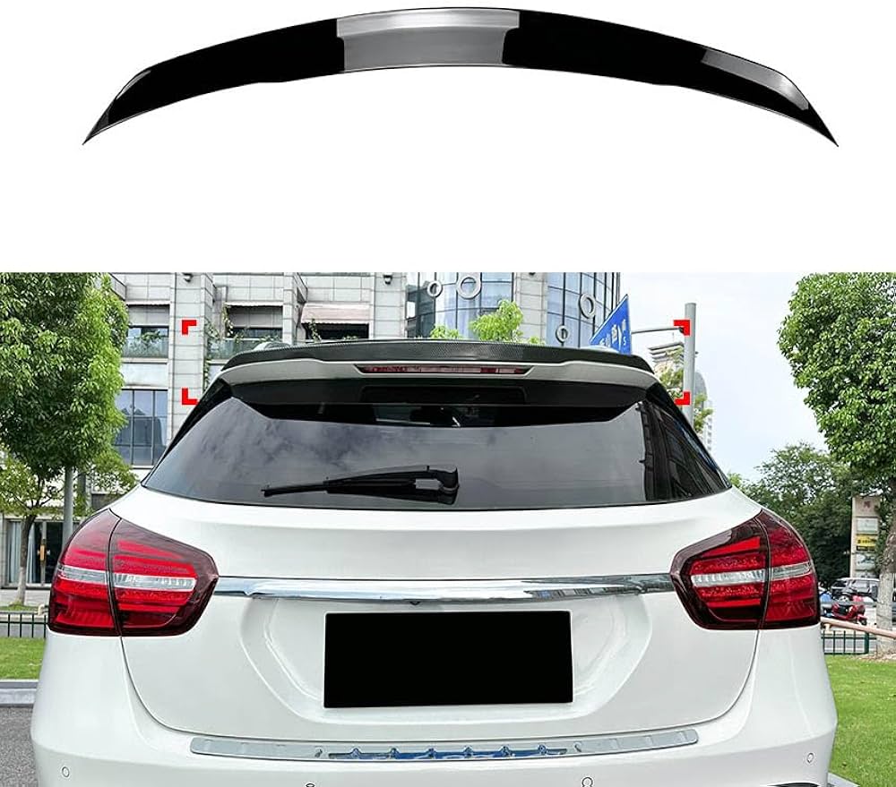 สปอยเลอร์หลังคา GLA X156 สีดำเงา