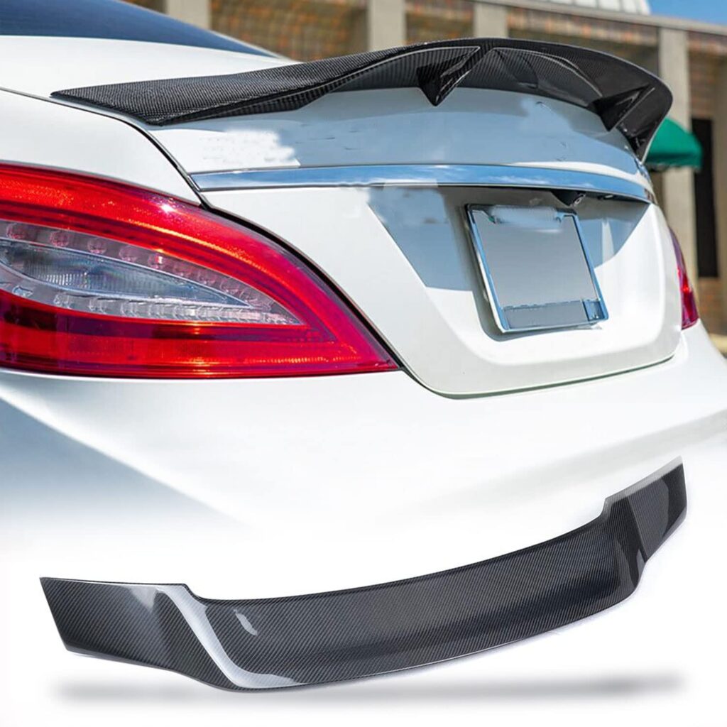 สปอยเลอร์ W218 ทรง R เพียวคาร์บอนแท้ carbon fiber