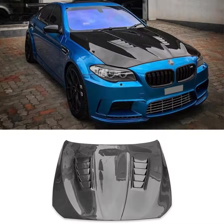 ฝากระโปรงหน้า F10 ทรง Hamann เพียวคาร์บอนแท้ carbon fiber