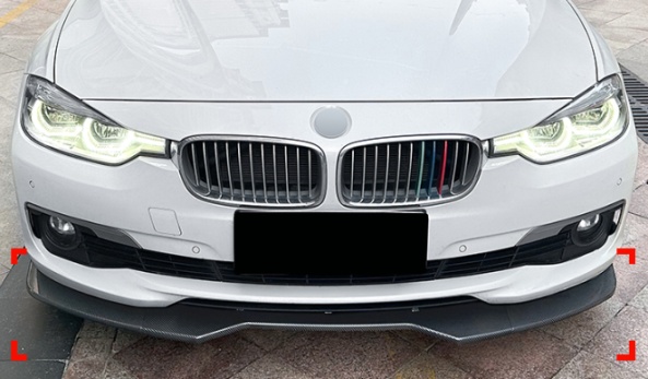 ลิ้นหน้า F30 สำหรับกันชน Luxury สีดำเงา