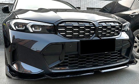ลิ้นหน้า G20 LCI สำหรับกันชน M Sport สีดำเงา