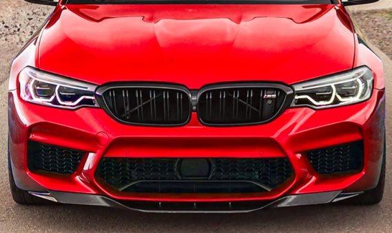 ลิ้นหน้า G30 Pre-LCI สำหรับกันชน M5 F90 สีดำเงา