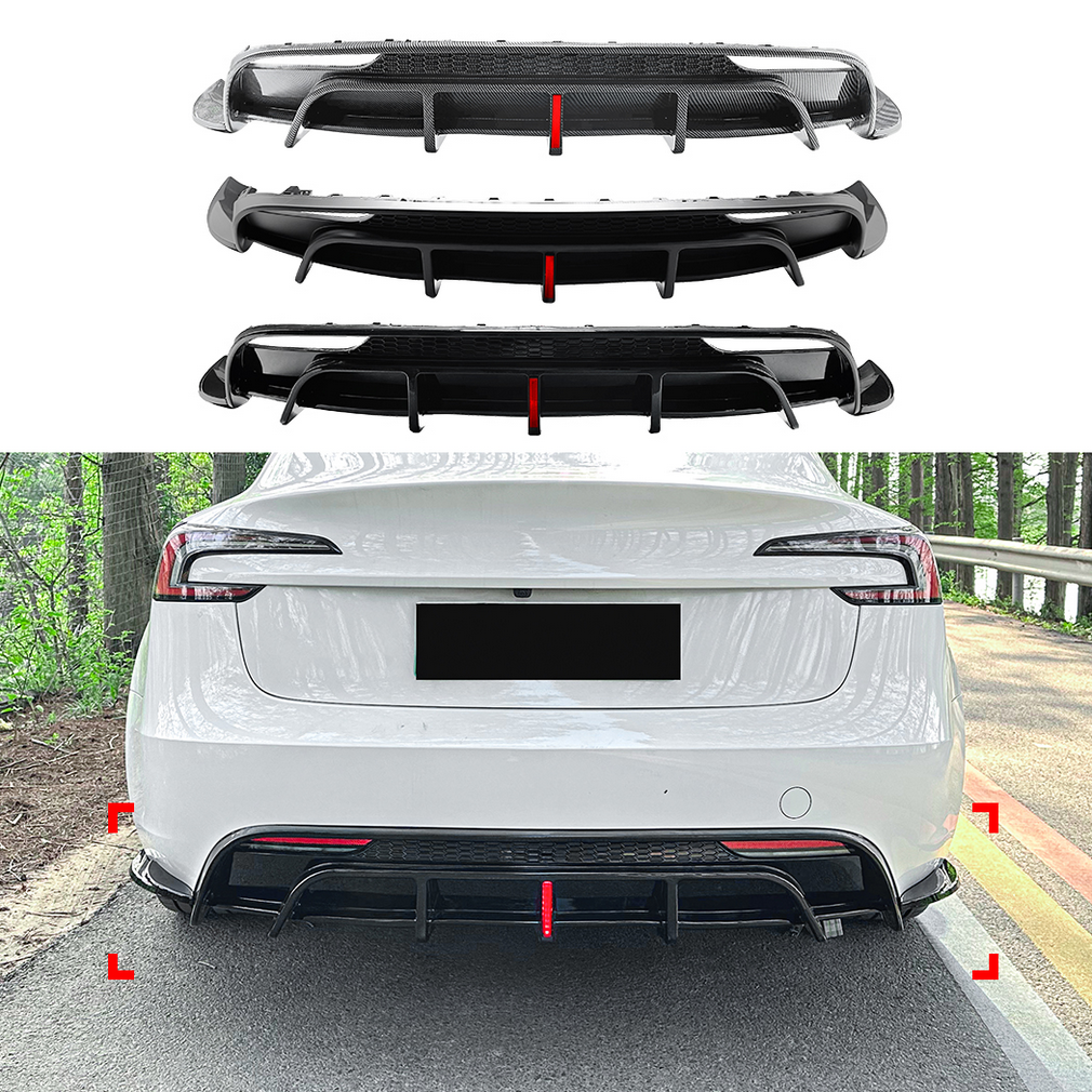 ดิฟฟิวเซอร์ท้าย Tesla Model 3 Highland ดำเงา