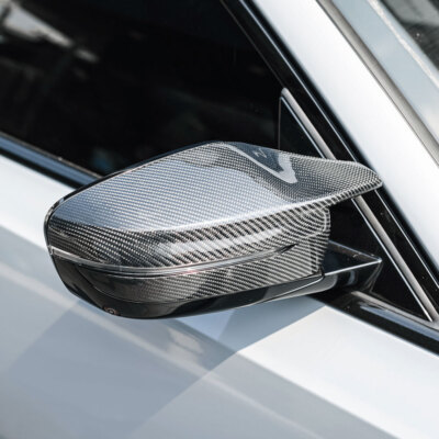 ครอบกระจก G20 LCI ทรง MP เพียวคาร์บอนแท้ (แบบถอด-ใส่แทนของเดิม) carbon fiber